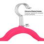 Flexzion Velvet Hanger 30 Pack - Non Slip Dress Hanger with Accessory Bar Space Saving, Strong and Durable with 360 Degree Swivel Hook, Contoured Shoulder for Shirts Clothes Coat Suit Pants (Pink)