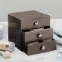 iDesign Plastic 3-Drawer Jewelry Box, Compact Storage Organization Drawers Set for Cosmetics, Dental Supplies, Hair Care, Bathroom, Office, Dorm, Desk, Countertop, 6.5" x 7" x 6.5", Bronze iDesign Plastic 3-Drawer Jewelry Box, Compact Storage Organization Drawers Set for Cosmetics, Dental Supplies, Hair Care, Bathroom, Office, Dorm, Desk, Countertop, 6.5" x 7" x 6.5", Bronze