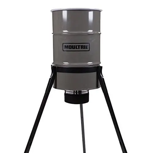 Moultrie Pro Magnum Tripod Deer Feeder | 30-Gallon | LCD Timer | 200 lb. Capacity | All-Metal Feeder Kit