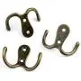 HOVEOX 20 Pcs Double Prong Robe Hook Retro Towel Cloth Hanger Wall Hat Jewelry Hooks Rustproof Rustic Hooks Utility Hooks with 40 Pcs Screws and a Screwdriver (Bronze) HOVEOX 20 Pcs Double Prong Robe Hook Retro Towel Cloth Hanger Wall Hat Jewelry Hooks Rustproof Rustic Hooks Utility Hooks with 40 Pcs Screws and a Screwdriver (Bronze)