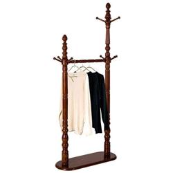 AIDELAI Coat Rack Solid Wood European Double Pole Modern Simple Creative Coat Rack Wall Hanging Door Clothes Rack Bedroom Wall Hangers