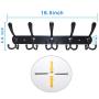 Coat Rack Wall Mounted,LECAMEBOR Coat Hooks Clothes Hanger for Robe Hat Towel Purse Stainless Steel 5 Tri Hooks for Entryway Mudroom Bathroom(Black)