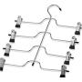 5pcs 4 Layers Stainless Steel Multifunctional Clothes Hangers Pants Storage Hangers Cloth Rack Multilayer Storage Cloth Hanger