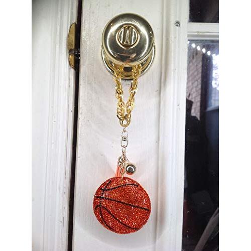 DAYZE Crystal Basketball Lamp Switch Hanger Decoration, Door Knob Hanger Decoration, Wall Hanger, BackPack Zipper Hanger, Team Support