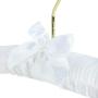 HANGERWORLD 5 White 17inch Satin Padded Top Garment Wedding Clothes Coat Hangers with Buttons