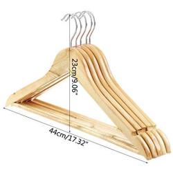 YOYOHOT 1/5/10 PC Solid Wood Hanger Hanger World Natural Wooden Clothes Suit Hangers Non Slip Trouser Bar