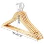 YOYOHOT 1/5/10 PC Solid Wood Hanger Hanger World Natural Wooden Clothes Suit Hangers Non Slip Trouser Bar