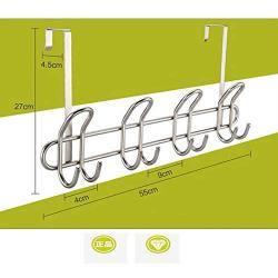 Leoie Nail Free Door Back Iron Hanger for Clothes Towel Hats Storage