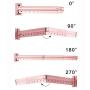 HJYPYJ Magic Airer,270?? Aluminum Alloy Rotate Multifunction Folding Hangers,Space-Saving Organizer Hangers,Adjustable Invisible Wall Mount Drying Rack,Bearing 100Kg Durable/Rose Gold / 127cm