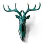 HERNGEE Deer Head Single Wall Hook/Hanger Animal Shaped Coat Hat Hook Heavy Duty, Rustic, Decorative Gift, Rustic Bronze Color