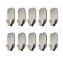 3M Self Adhesive Hook Stick on Wall 304 Stainless Steel Polished Hanging Clothes Coat Hat Hooks and Strong Heavy Duty Metal Super Power Hooks Storage Organizer (20 Pack)