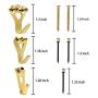 Picture Hangers, Picture Hanging Kits, 72 Pieces Picture Photo Frame Hooks for Heavy Duty Picture Hanging with Wall Mounting Nails Supports 30-100 lbs(Golden)