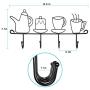 Decorative Wall Hooks for Coats | 4 Hook Coffee Mug Wall Rack | Hooks Rack/Holder for Grill Accessories Kitchen Utensil | Wall Mounted Key Holder Key Rack Key Hanger | Bathroom Towel Hooks | Hat Rack