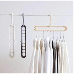 10PC Random Color Space Saver Plastic Magic Hanger Clothes Rack Clothing Hook Closet Organizer Decoration