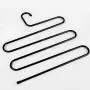 Yevison Hanger Pants Trousers Rack Scarf Closet Hangers Saver Storage Rack for Clothes Towel Scarf Trousers Tie Black Practical and Useful