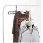 Multilayer Anti Slip Hanger Plastic 9 Hole Windproof Magic Clothes Hanger Space Saving Organizer Fix Holder Storage Rack Buckle 10pcs Random Color