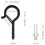 TERMATH 25 Pack Q Hangers, Safety Buckle Design, Windproof Screw in C Hooks for Outdoor Light String, Plant Baskets, Wind Chimes, Bird Feeder, Christmas Party Lights TERMATH 25 Pack Q Hangers, Safety Buckle Design, Windproof Screw in C Hooks for Outdoor Light String, Plant Baskets, Wind Chimes, Bird Feeder, Christmas Party Lights