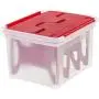 IRIS USA, WFB-45LW, Wing-Lid Storage Boxes with 4 Light Wraps, Red, 1 Pack IRIS USA, WFB-45LW, Wing-Lid Storage Boxes with 4 Light Wraps, Red, 1 Pack