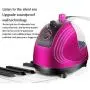 SHIJIAN Upright Clothes Steamer | 1800W | Vertical Height Adjustable Garment Steaming Station | 1.8 l Capacity | 2 Low/High Steam Settings | Includes Adjustable Clothes Hanger, Brush Accessory Head
