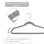MIZGI Premium Kids Velvet Hangers (Pack of 50) 14" Wide with Copper/Rose Gold Hooks,Space Saving Ultrathin,Nonslip Hangers use for Petite Junior Childrens Skirt Dress Pants,Clothes Hangers (Gray-01)