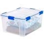 Ziploc Weathertight Storage Box, 60-Quart, 11 1/5&quotH x 17 4/5&quotW x 23 3/5&quotD, Clear