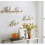 LOVIVER 3Pcs Wall Mounted Coat Rack | Birds On Tree Branch Hanger | for Coats, Hats, Keys, Towels, Clothes Storage Hanger