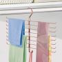mDesign Metal Closet Rod Hanging Accessory Storage Organizer Rack for Scarves, Ties, Yoga Pants, Leggings, Tank Tops - Snag Free, Geometric Design, 16 Arms/1 Hook - 2 Pack - Rose Gold