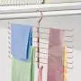 mDesign Metal Closet Rod Hanging Accessory Storage Organizer Rack for Scarves, Ties, Yoga Pants, Leggings, Tank Tops - Snag Free, Geometric Design, 16 Arms/1 Hook - 2 Pack - Rose Gold mDesign Metal Closet Rod Hanging Accessory Storage Organizer Rack for Scarves, Ties, Yoga Pants, Leggings, Tank Tops - Snag Free, Geometric Design, 16 Arms/1 Hook - 2 Pack - Rose Gold
