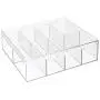 mDesign Tea Storage Organizer Boxes - 8 Divided Sections, Easy-View Hinged Lid - Use in Kitchen, Pantry, and Cabinets; Holder for Tea Bags, Packets, Small Items and Accessories, BPA free - Clear mDesign Tea Storage Organizer Boxes - 8 Divided Sections, Easy-View Hinged Lid - Use in Kitchen, Pantry, and Cabinets; Holder for Tea Bags, Packets, Small Items and Accessories, BPA free - Clear