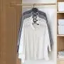 PUPOUSE Hangers Space Saving, 5 in 1 Non-Slip Metal Magic Clothes Hanger Wide Shoulder Multifunctional Adult Clothes Rack for Household Space Saver, Coat Suit Jacket Sweater Skirt Shirt Pants