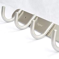 Hook Rail Rack on Wall Mounted - 11 Inch Coat Hooks, Wall Mounted Hangers with 304 Stainless Steel (Brushed Nickel)