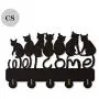 Cat Welcome Design Key Hook Wall Door Clothes Coat Hat Hanger Key Holder with 5 Hooks Strong Adhesive Sticker Wood Hooks(P2) Cat Welcome Design Key Hook Wall Door Clothes Coat Hat Hanger Key Holder with 5 Hooks Strong Adhesive Sticker Wood Hooks(P2)