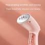 ZZYJYALG Hanging Ironing Machine Plastic Metal Handheld Transparent Water Tank Large Capacity Household Portable High Temperature Cotton Ironing Clothes Curtains Bed Sheets Dormitory (Pink)