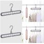 10pcs Random Color Space Saver Saving Wonder Metal Magic Hanger Clothes Closet Organize Hook