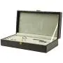 Decorebay Executive PU Crocodile Leather Cufflink Case and Ring Storage Organizer and Jewellery Boxes for Men (Brown)