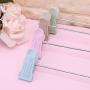 Milue 10Pcs Home Adjustable Stand Clip Clothes Pants Skirt Hanger Antiskid Drying Rack (Pink)