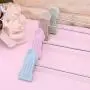 Milue 10Pcs Home Adjustable Stand Clip Clothes Pants Skirt Hanger Antiskid Drying Rack (Pink)