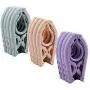 Freego 10Pcs Portable Plastic Clothes Hanger Folding Drying Rack for Home and Outdoor Travel Camping (Without Clips)