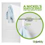 Over The Door Hook Fitting Two Sized Doors, from Unjumbly - 4 Pack - Sturdy Metal Reversible Over Door Hooks (White)