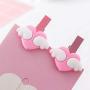 Motonupic Diy Clothes Paper Photo Peg Decoration 35mm 5pcs Colored Mini Love Heart Wing Wooden Clothespin - Colored Wood Stainless Large Hanger Clips Hanging Wooden Pegs Steel Clothes Cute