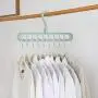 Vuffuw Magic Clothes Hanger Organizer, Magic Hangers Rotate Anti-Skid Folding Hanger Multifunction Space Saver Saving Hangers Sturdy Plastic Foldable Storage Coat (Green, 2)