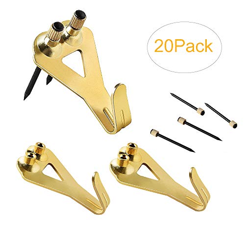 20-Pcak XPURC 50 lbs Picture Hangers for Plaster Walls->Pro Picture Hanging Hooks->Heavy Picture Hangers