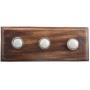 Indianshelf Handmade 1 Artistic Vintage Grey Wooden Wheel Floral Key Hooks Hangers/Clothes Hooks for Doors