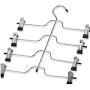 5pcs 4 Layers Stainless Steel Multifunctional Clothes Hangers Pants Storage Hangers Cloth Rack Multilayer Storage Cloth Hanger