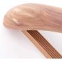 HANGERWORLD 19.7 inch Luxury Strong Cedar Wood Clothes Coat Garment Hanger with Non Slip Trouser Skirt Bar