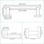 Hoooh 3-Piece Bathroom Accessories Set Brushed Stainless Steel Wall Mount - Includes 12" Hand Towel Bar, Toilet Paper Holder, Robe Hooks, BS101S3-BN