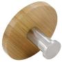 Utility Hook, Windspeed Stainless Steel Clothes Tower Hanger Holder Hood With Wooden Wall Mount For 6 Packs (Style 2)