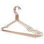 10Pcs Fancy Pink Blue Aluminum Metal Hanger for Clothes, Light Space Saving Dress Twisted Hanger with Notches Random Color