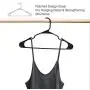 HOUSE DAY Plastic Hangers-50 Pack-Plastic Clothes Hangers for Skirt Suit Coat, Standard Tubular Plastic Hangers for Clothes (50 Black) (Renewed) HOUSE DAY Plastic Hangers-50 Pack-Plastic Clothes Hangers for Skirt Suit Coat, Standard Tubular Plastic Hangers for Clothes (50 Black) (Renewed)