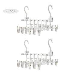 HJYPYJ Magic Hanger,360?? Rotate Magical Hangers,Strong and Sturdy Pp Trouser Hangers,Space-Saving Organizer Hangers,Storage Pants,Scarves,Etc. Not Easily Deformed/White / 2 pcs